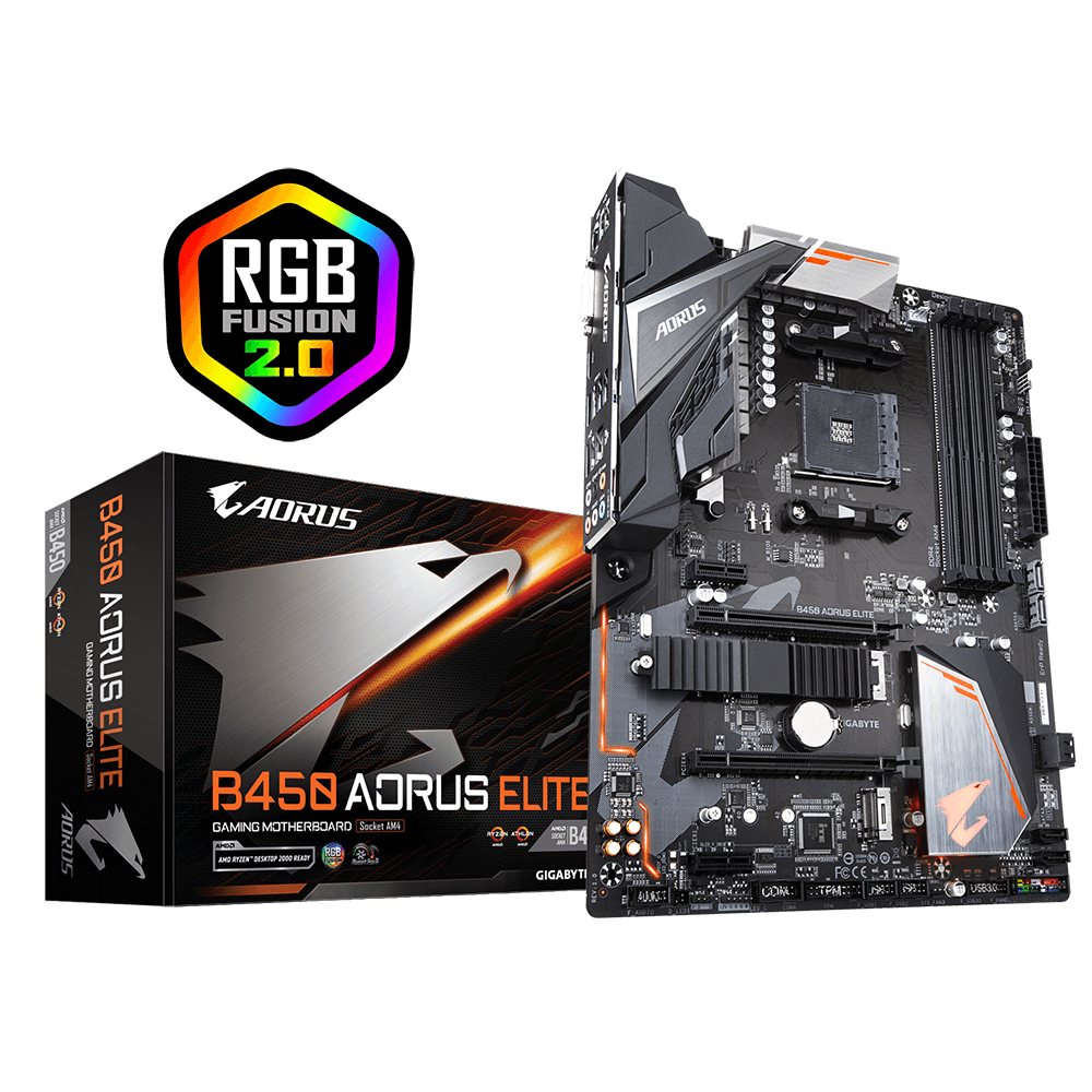 [101522] Mother GIGABYTE B450 AORUS ELITE 1.0 AM4 DDR4 (3ra/4ta/5ta Gen) (3995)