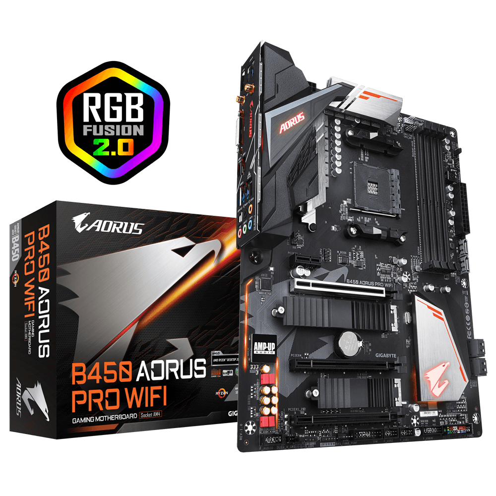 [101527] Mother GIGABYTE B450 AORUS PRO WIFI AM4 (3834)