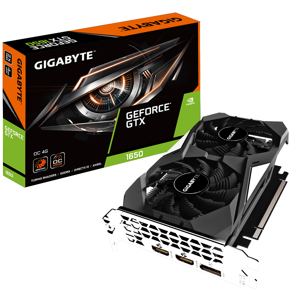 [101556] VGA Gigabyte GeForce GTX 1650 Rev 1.0 OC 4GD GDDR5 DUAL FAN (4645)