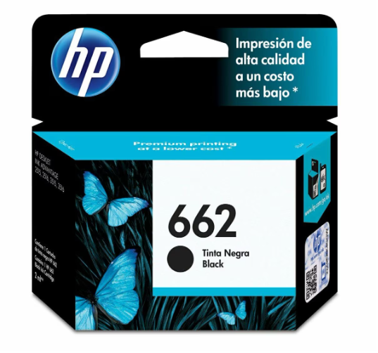 Cartucho HP 662 negro