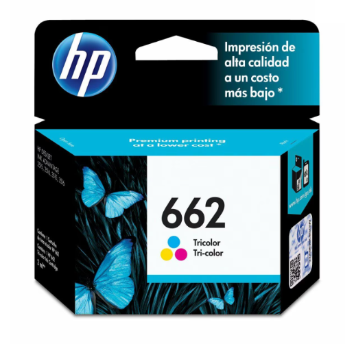 Cartucho HP 662 tri-color