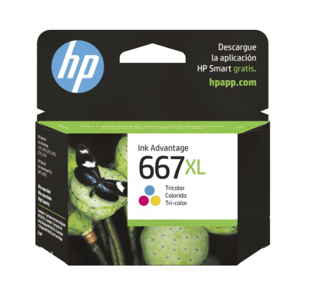 Cartucho HP 667XL Tri-color Ink Cartridge