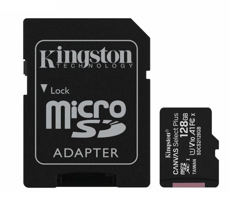 [101738] MicroSD Kingston 128 GB c/Adap Clase 10