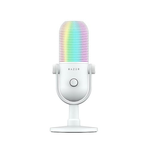 Microfono Razer Seiren V3 Chroma RGB USB White Edition