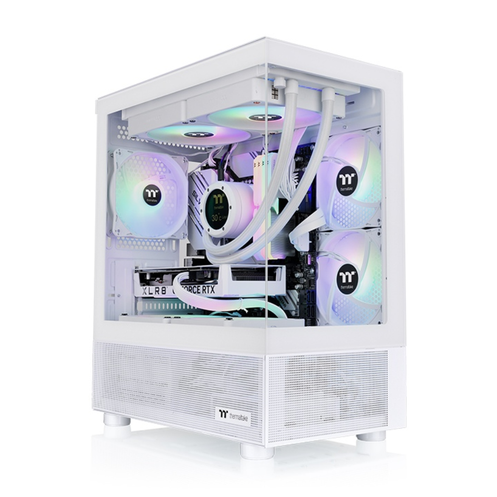 Gabinete TT View 170 Micro Chassis TG x2 Fan ARGB x3 Snow White