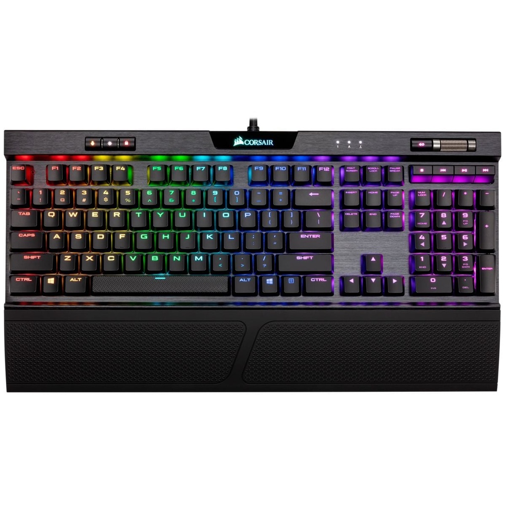 [101759] Teclado Corsair K70 RGB MK.2 Mecanico Low Profile Rapidfire Cherry MX (7541)