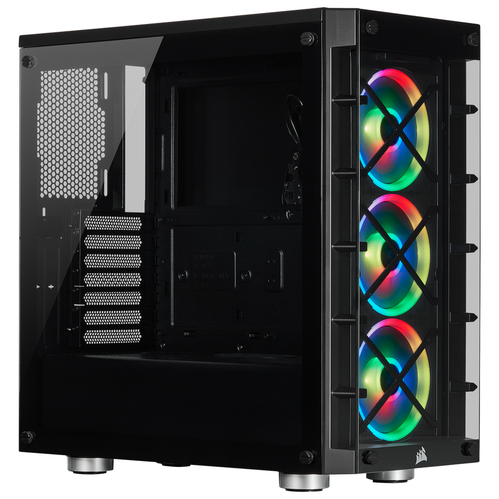 [101766] Gabinete Corsair Crystal 465X RGB iCue Smart Mid Tower S/F  Black (7723)