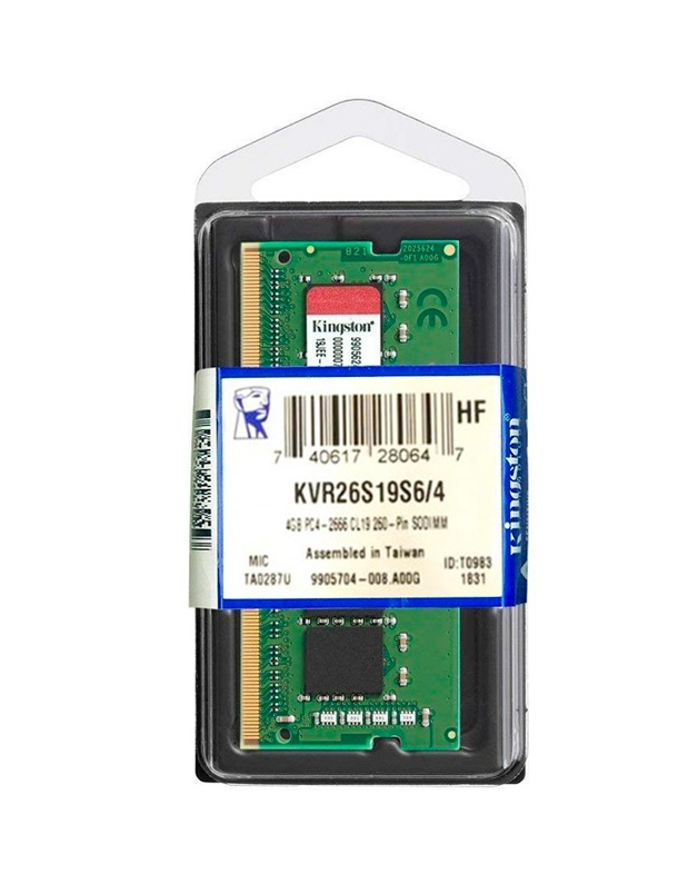 [101822] Memoria SODIMM DDR4 Kingston 4Gb 2666 MHz (0647)