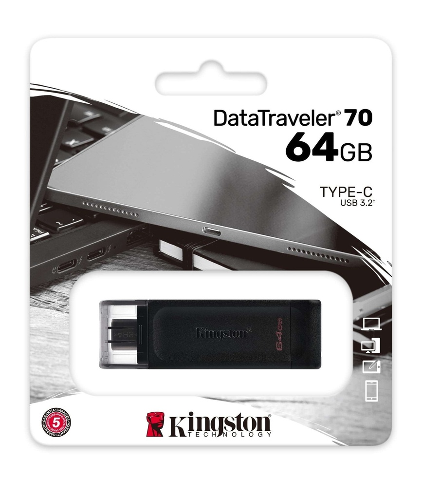 [101088] Pen Drive KINGSTON DT70 64 GB USB TYPE C  3.2