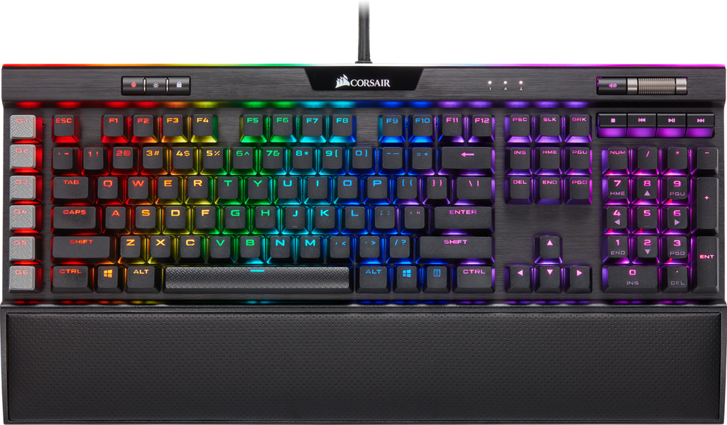 [101886] Teclado Corsair K95 RGB Mecanico Platinum XT MX Speed Black (6702)