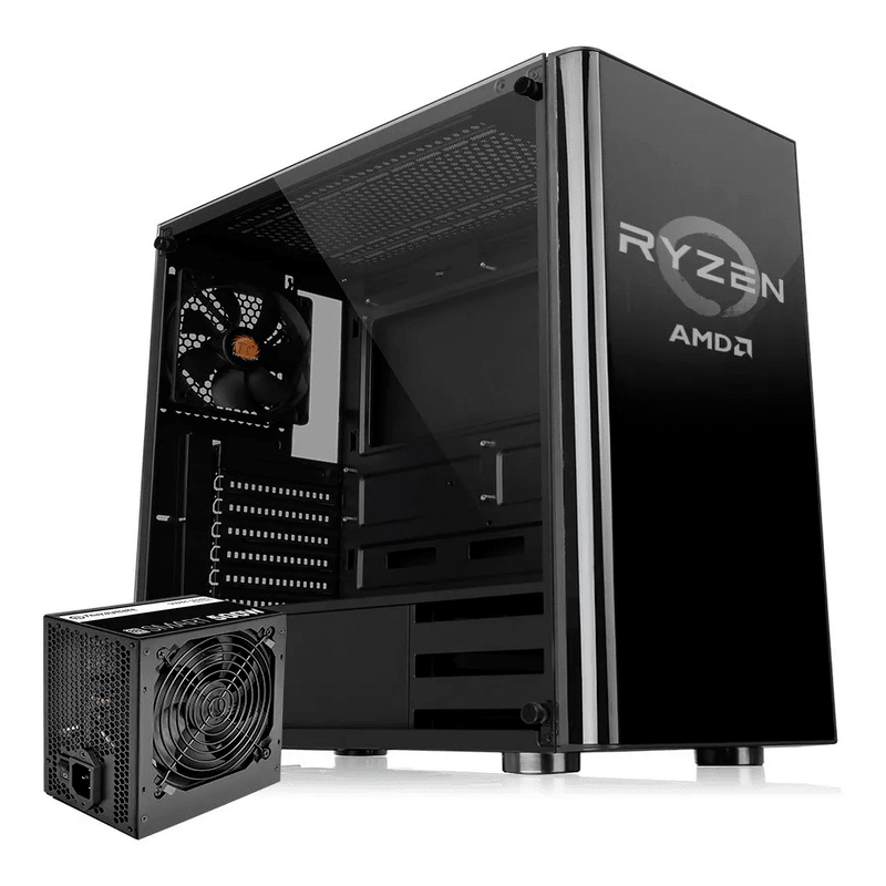 [101895] Gabinete TT RYZEN V200 TG Negro C/PSU 500W (3875)