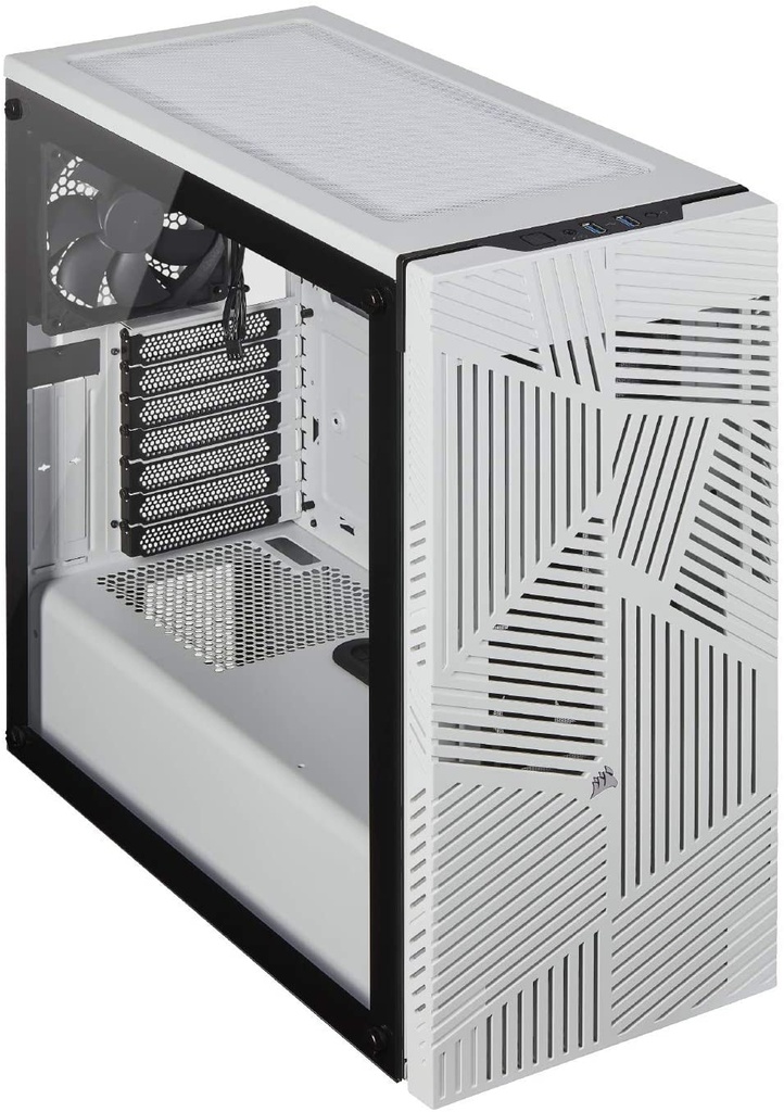 [101897] Gabinete Corsair Airflow 275R Mid-Tower Tempered Glass White (0816)