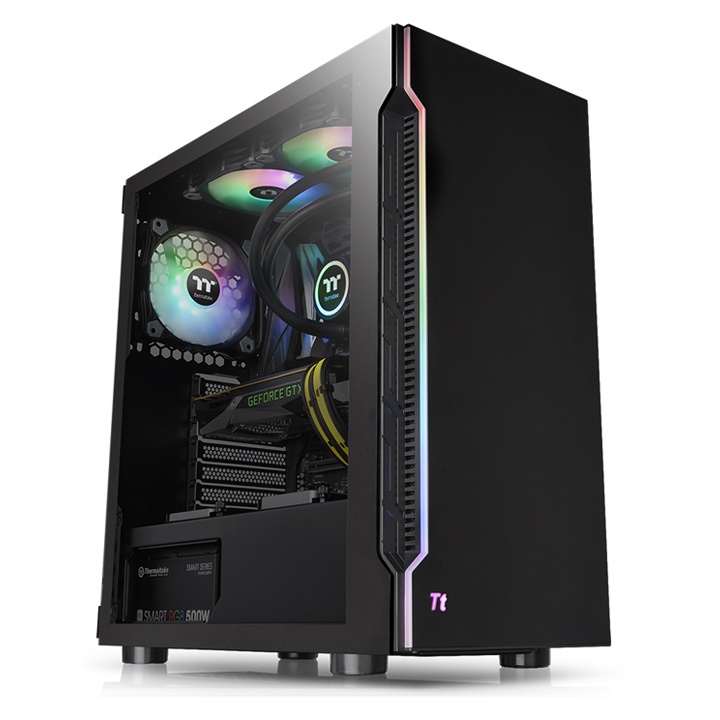 [101901] Gabinete TT H200 Mid-Tower TG Fan x1 Black (1529)