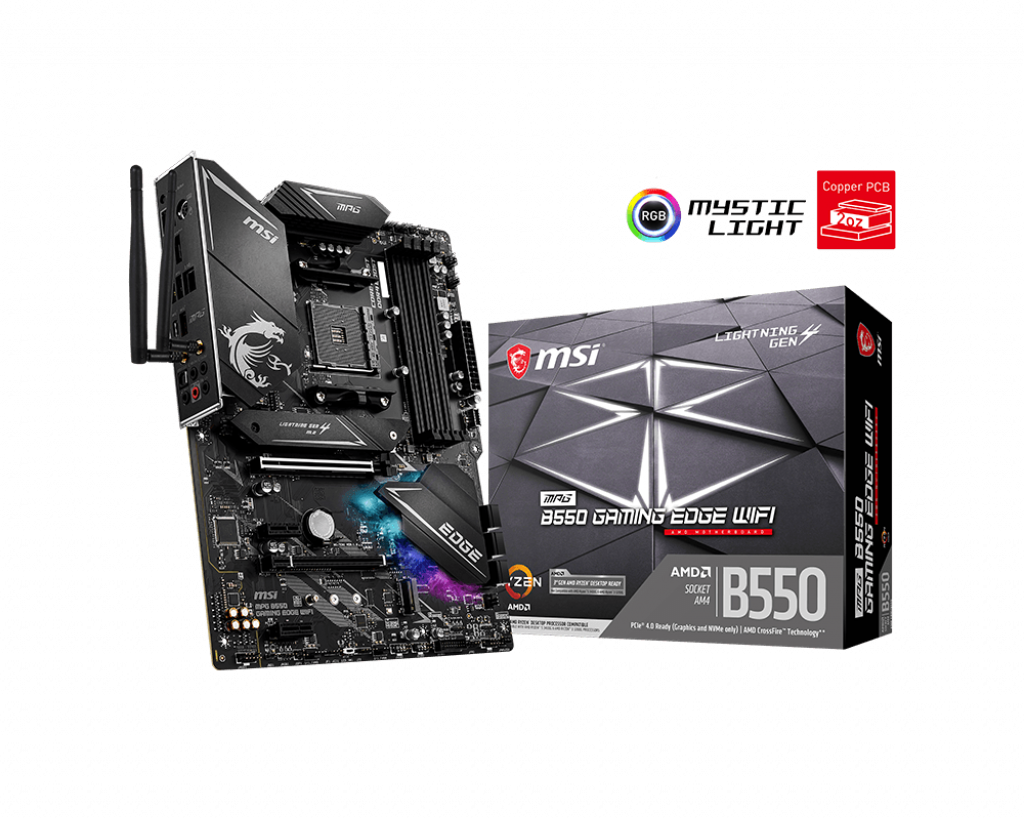 [101950] Mother MSI B550 GAMING EDGE WIFI AM4 DDR4 (3ra/4ta/5ta Gen) (7634)