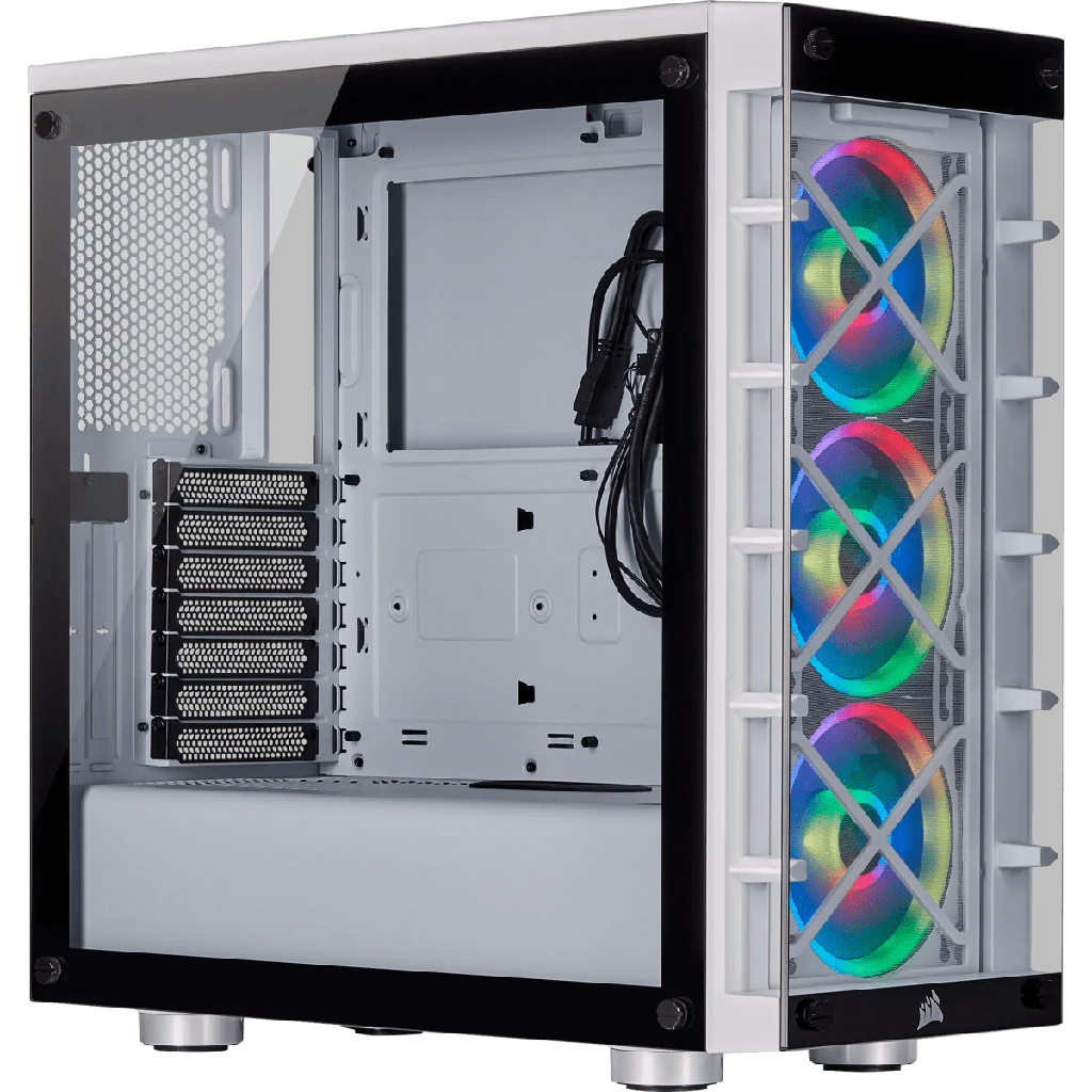 [101985] Gabinete Corsair Crystal 465X RGB iCue Smart Mid Tower S/F White (7747)