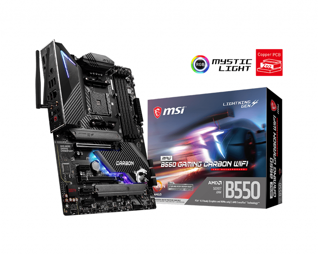 [101994] Mother MSI MPG B550 GAMING CARBON WIFI (3ra y 5ta Gen) (1051)