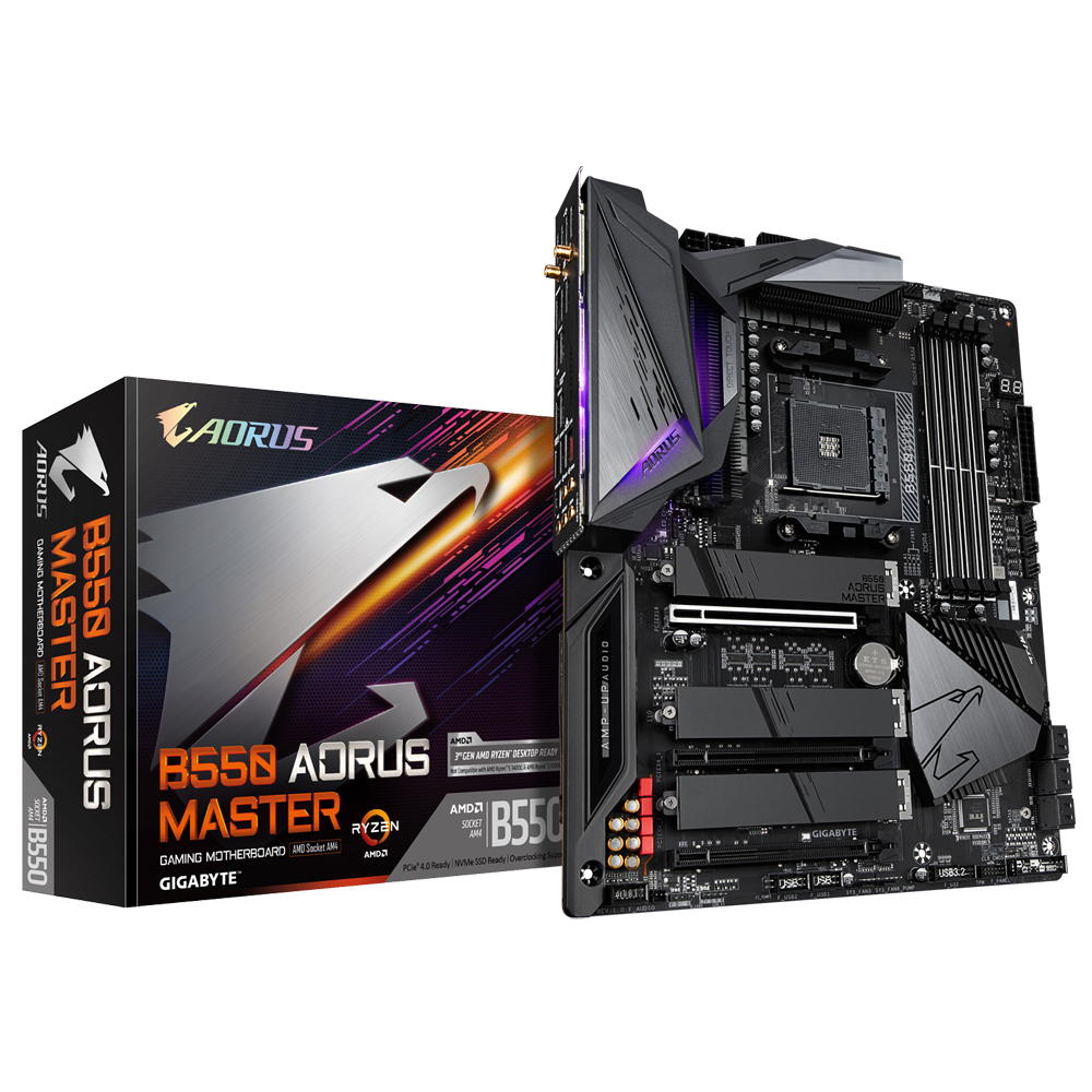 [101998] Mother GIGABYTE B550 AORUS Master 1.0 sAM4 (3ra y 5ta Gen) (9393)