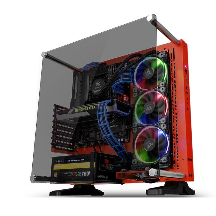 [102090] Gabinete TT Core P3 Tempered Glass Mid-Tower Red (2493)