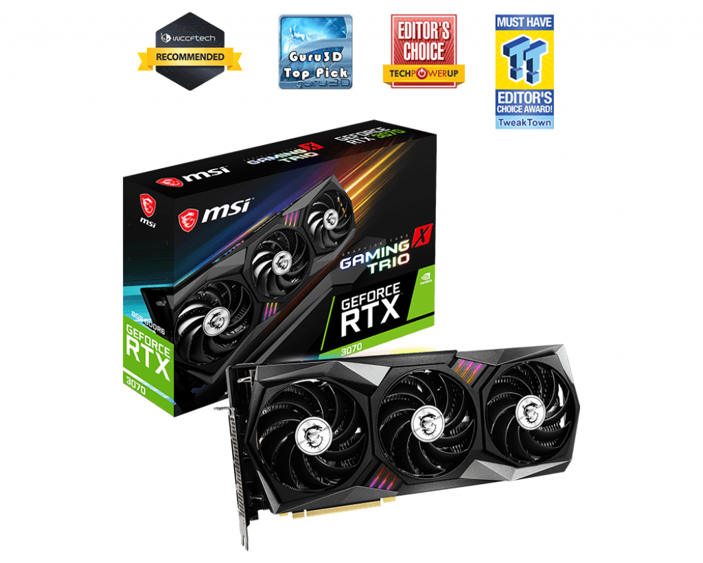 [102117] VGA MSI GeForce RTX 3070 GAMING X TRIO 8G (3053)