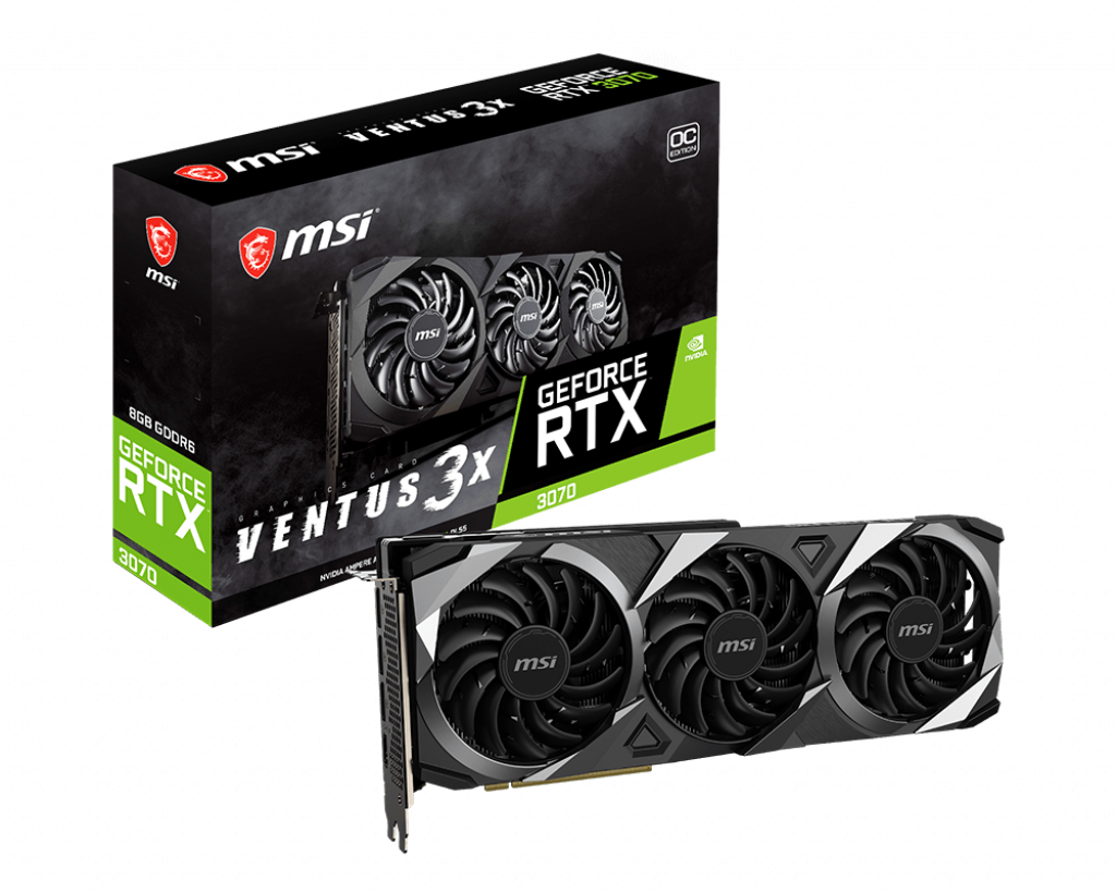 [102118] VGA MSI GeForce RTX 3070 VENTUS 3X OC 8G (3084)