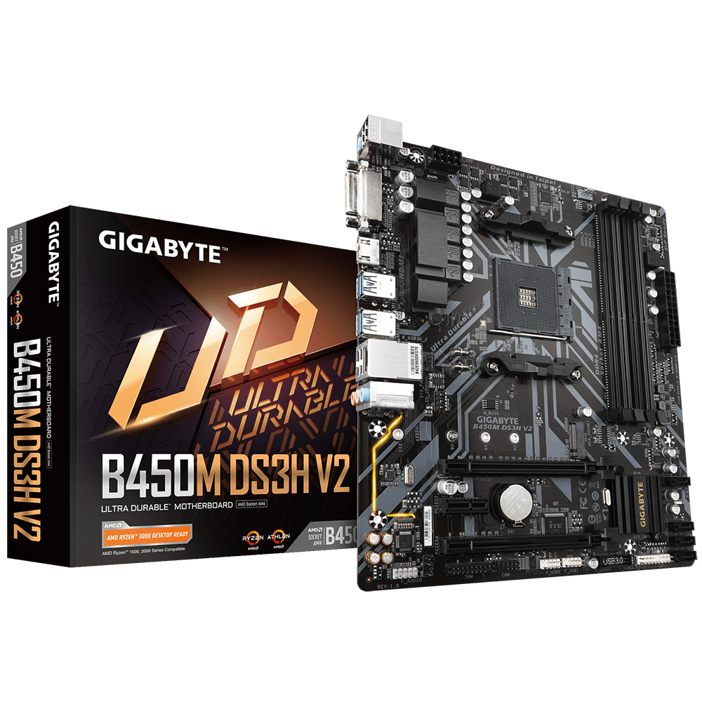 [102130] Mother GIGABYTE B450M DS3H V2 AM4 DDR4 (3ra/4ta/5ta Gen) (0719)