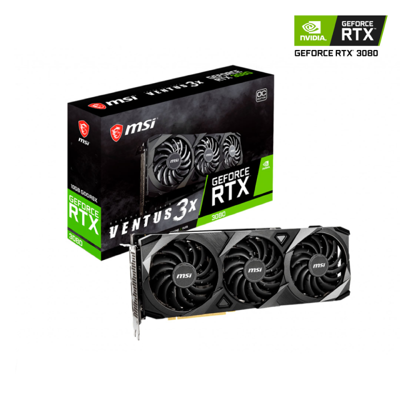 [102160] VGA MSI GeForce RTX 3080 VENTUS 3X 10G OC (2520)