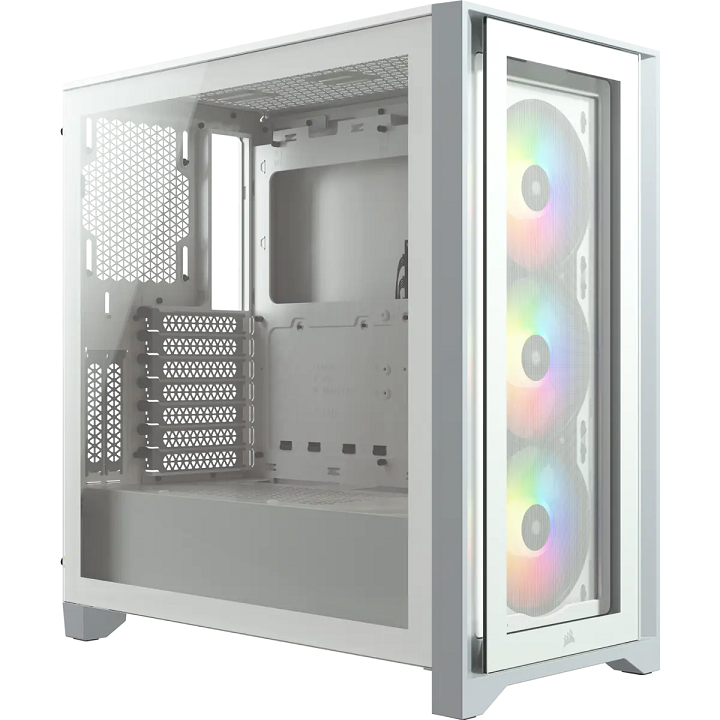 [102202] Gabinete Corsair iCUE 4000X RGB TG Mid-Tower White