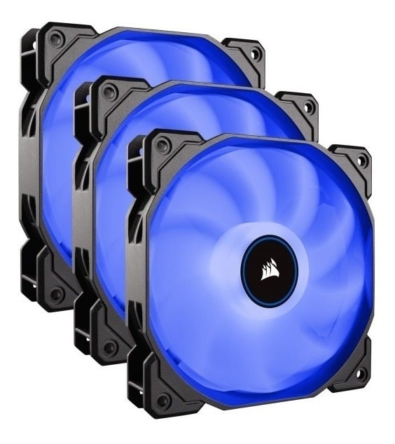 [102382] Fan Cooler Corsair AF120 LED Air Series Blue 120mm Fan Pack x3 (8814)