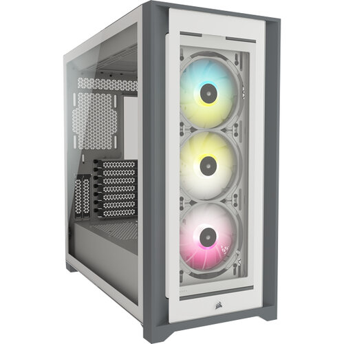 [102466] Gabinete Corsair iCUE 5000X RGB TG Mid-Tower ATX White (7531)