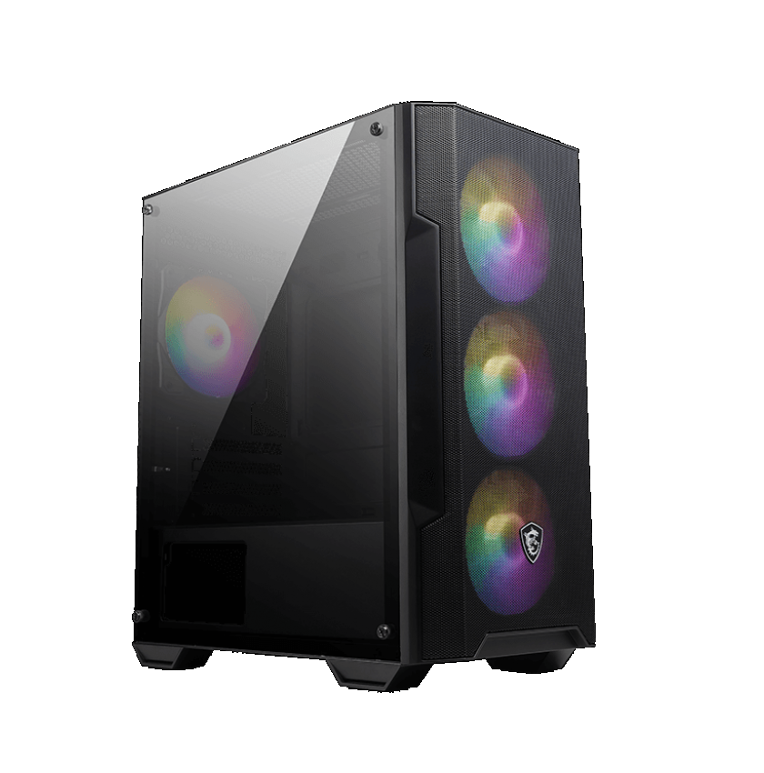 [100753] Gabinete MSI MAG FORGE M100A Acrilico mATX Fan Front RGB x3 / Back RGB x1