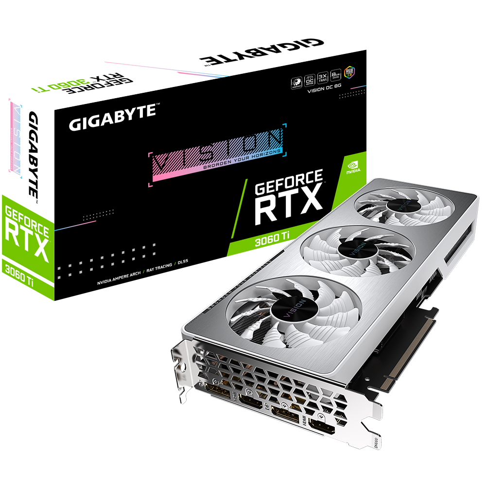 [102715] VGA Gigabyte GeForce RTX 3060 TI VISION OC 8G 2.0 LHR (9466)