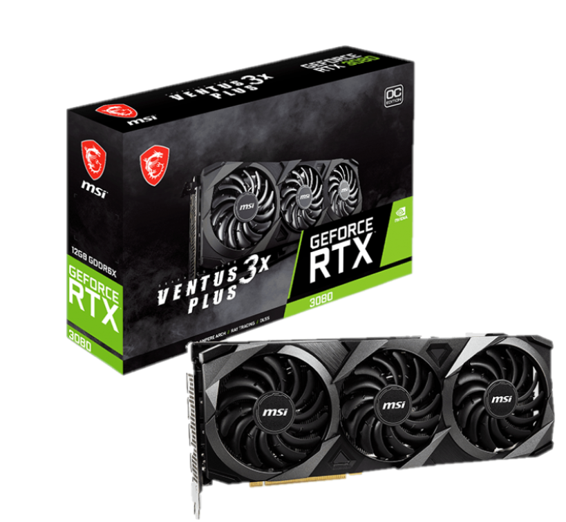 [102725] VGA MSI GeForce RTX 3080 VENTUS 3X PLUS 12G LHR (6236)