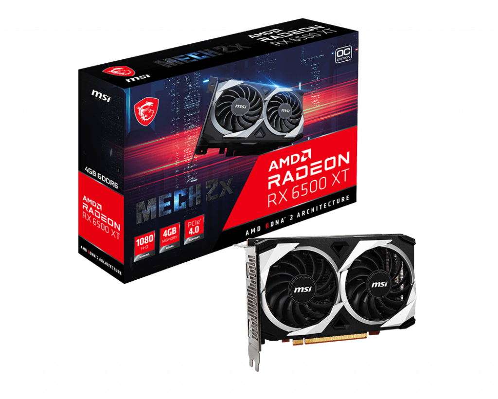[102727] VGA MSI Radeon RX 6500 XT MECH 2X 4G OC (9985)