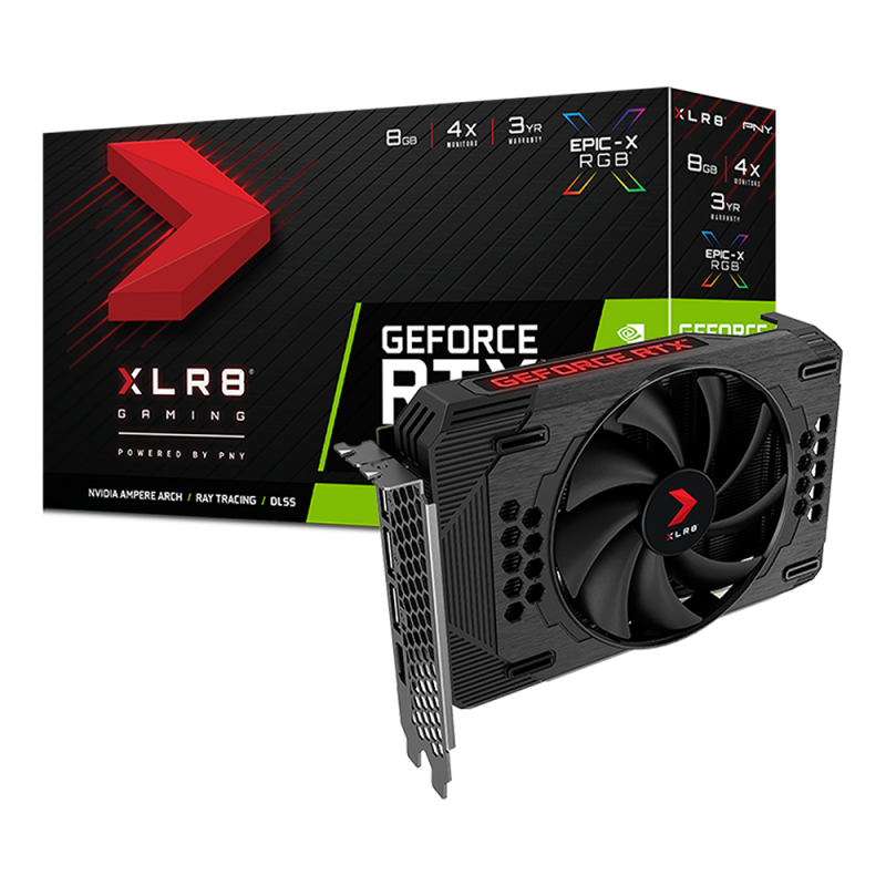 [102754] VGA PNY GeFroce RTX 3050 8GB XLR8 Gaming REVEL EPIC-X RGB Single Fan Edition (0417)