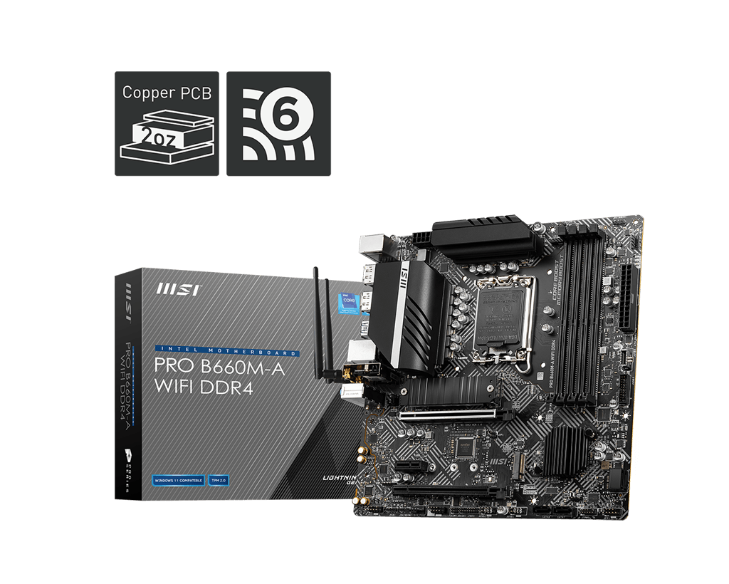 [102816] Mother MSI PRO B660M-A WIFI DDR4 1700
