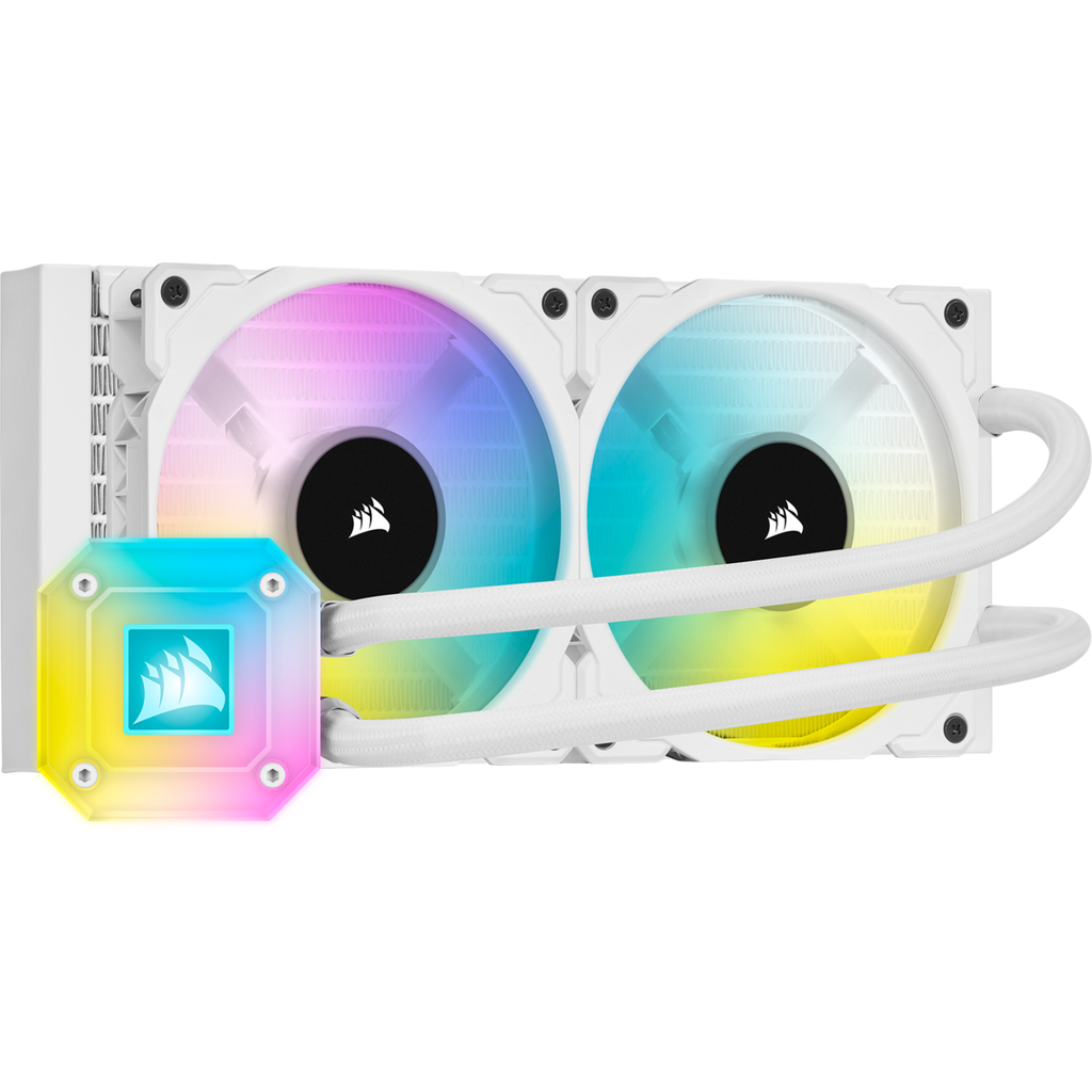 [102916] Water Cooling Corsair iCUE H100i ELITE Capellix 2x CPU Cooler 240mm White (0609)