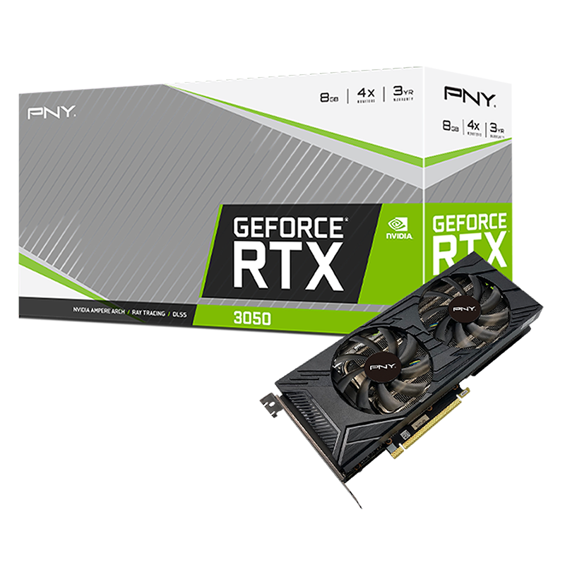[102972] VGA PNY GeForce RTX 3050 8GB UPRISING Dual Fan (0400)