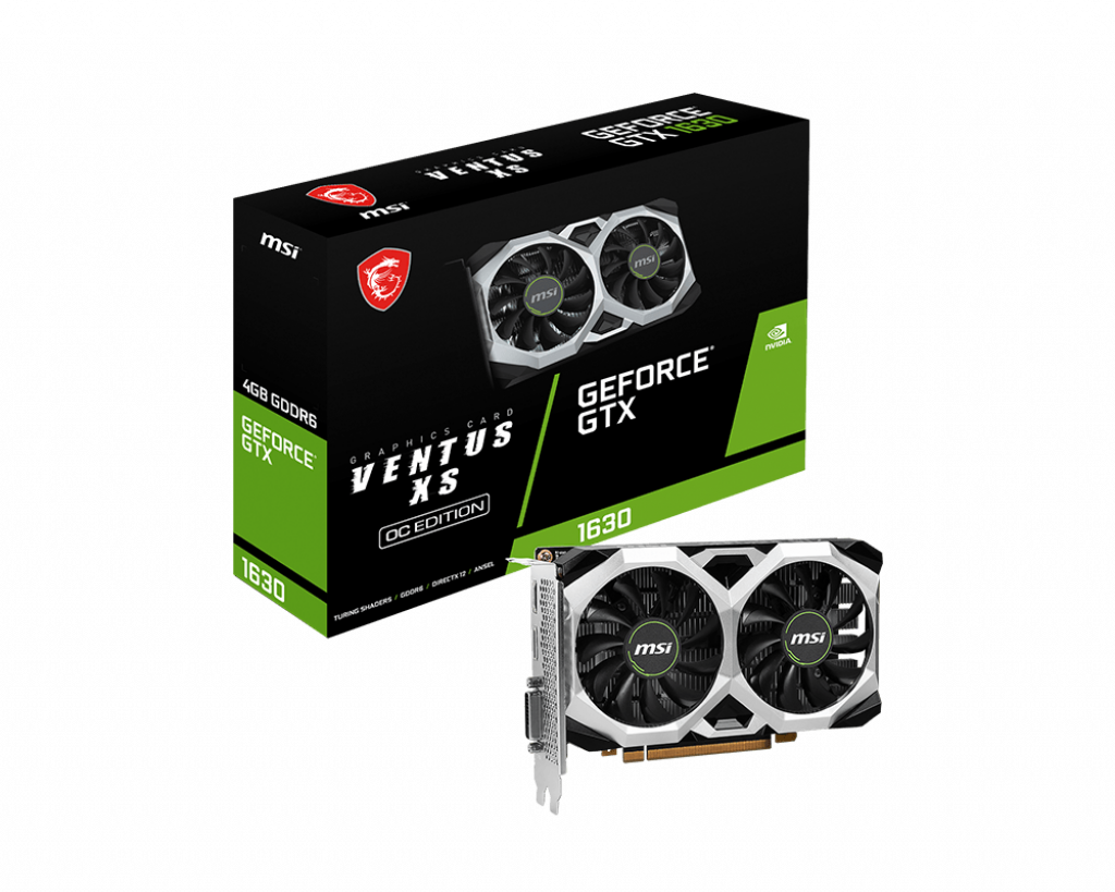 Placa de Video MSI GeForce GTX 1630 VENTUS XS 4G OC