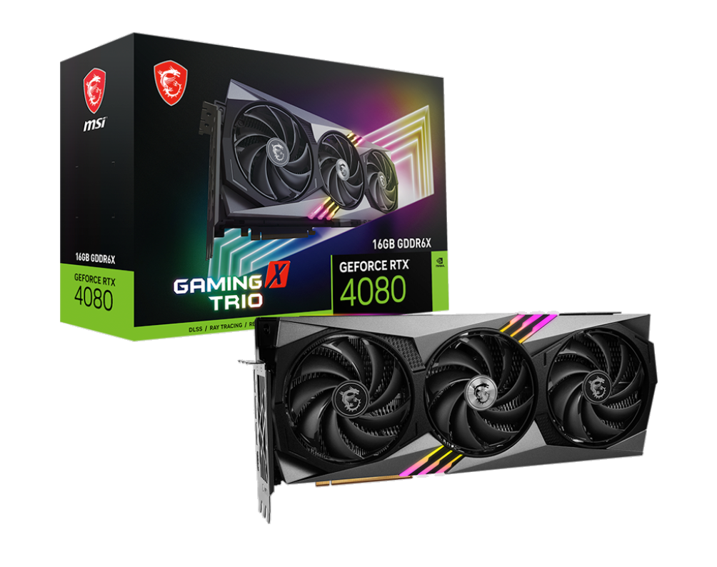 Placa de Video MSI GeForce RTX 4080 GAMING X TRIO 16G