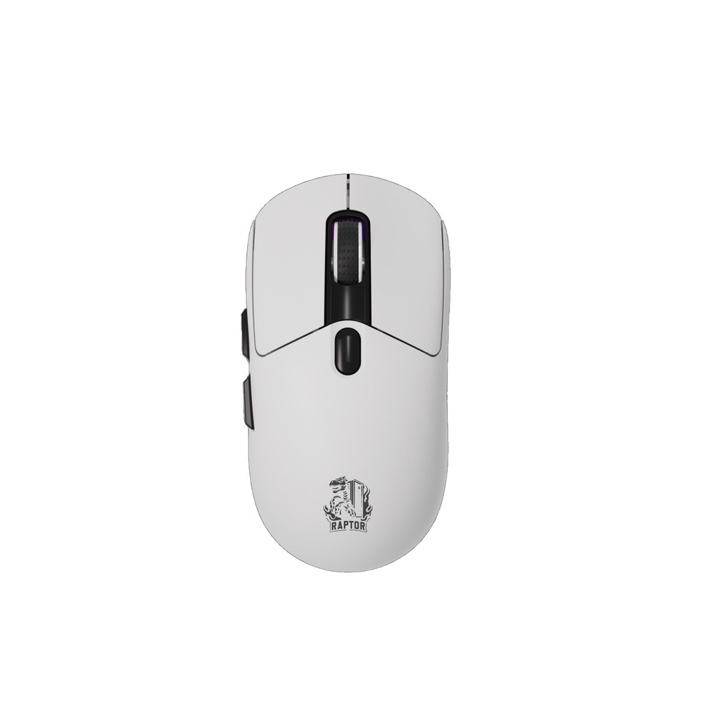 Mouse Gamer Raptor Storm Grip Wireless 7 botones 24000dpi RGB Pixart Sensor White