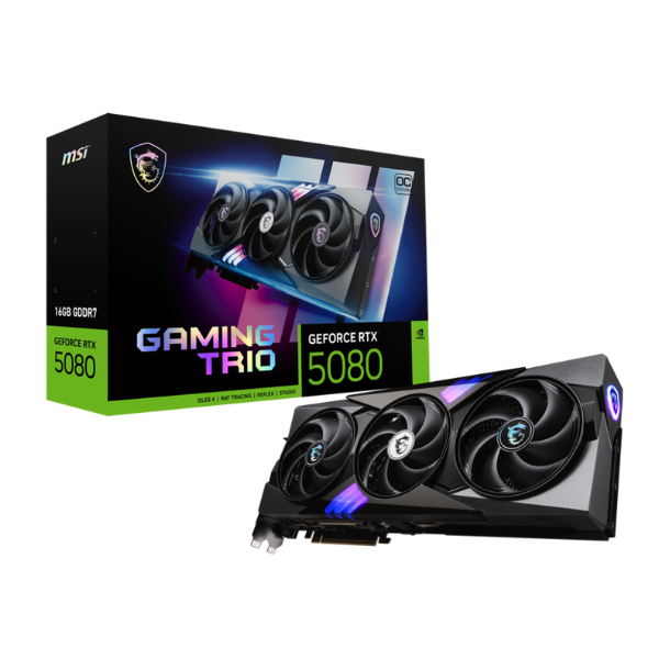 Placa de Video MSI GeForce RTX 5080 GAMING TRIO OC 16G