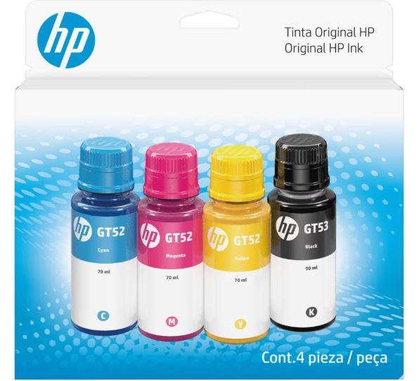 Pack HP Botellas GT52/53 Combo 4 colores CMYB