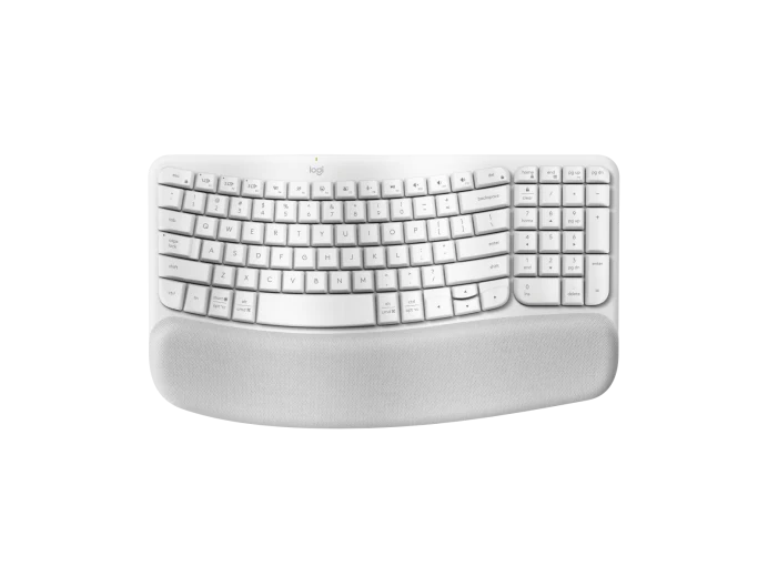 Teclado Logitech Wireless Wave Keys Ergo White Esp 920-012279