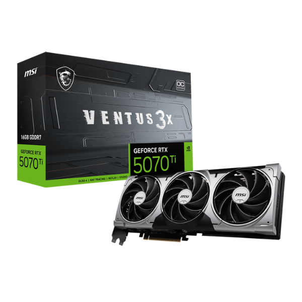 Placa de Video MSI GeForce RTX 5070 Ti VENTUS 3X OC 16G