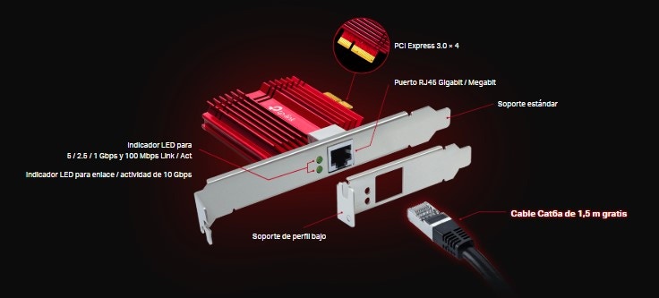 Adaptador Tp-Link TX401 10 GIGABIT PCI-E