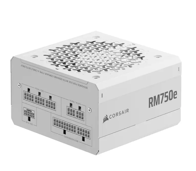 Fuente Corsair RM750e 2025 750W Cybernetics Platinum Full Modular PCIe 5.0 White
