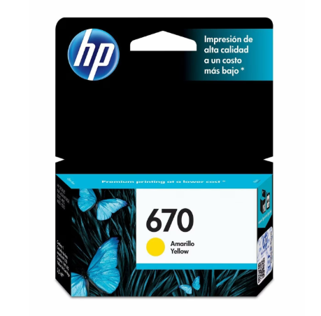 [103693] Cartucho HP 670 YELLOW INK CARTRIDGE CZ116AL