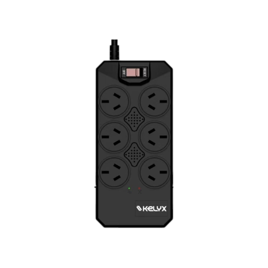 [103737] Estabilizador Kelyx 6 tomas Max. 600W 150-270V Surge Protection 1mt (7473)