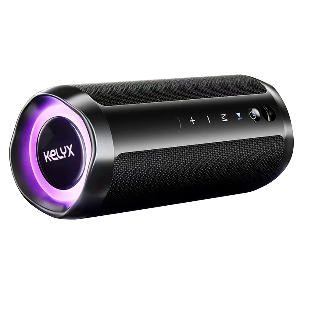 [103740] Parlante Kelyx Bluetooth 2 altavoces 12W cilindro RGB HIFI IPX7 MicroSD / USB