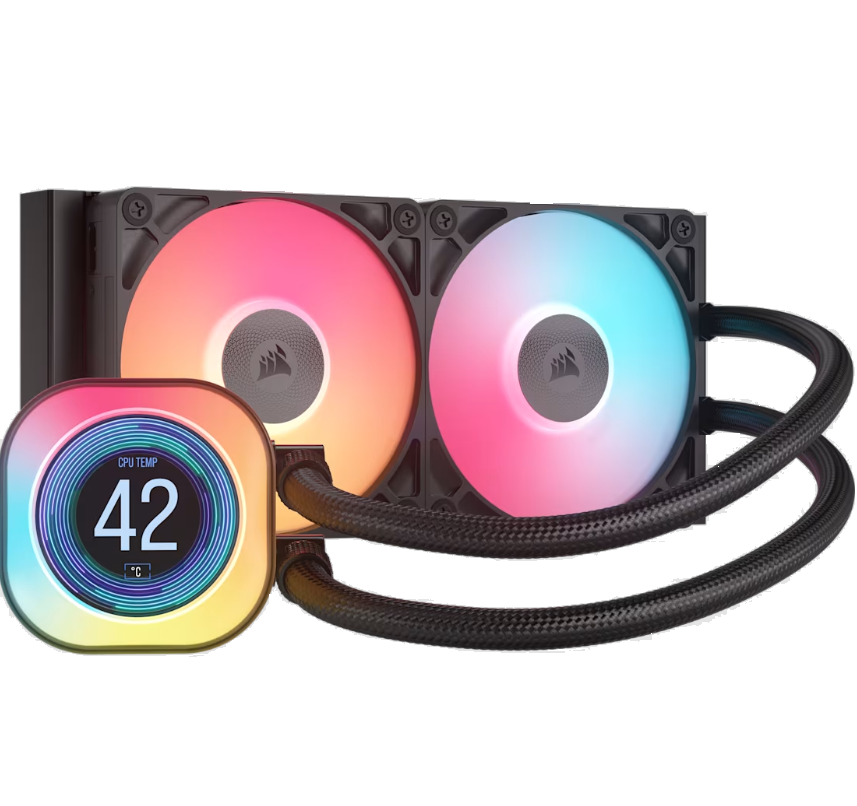 [103744] Water Cooling Corsair iCUE LINK TITAN 240 RX LCD 2x CPU Cooler 240mm Black